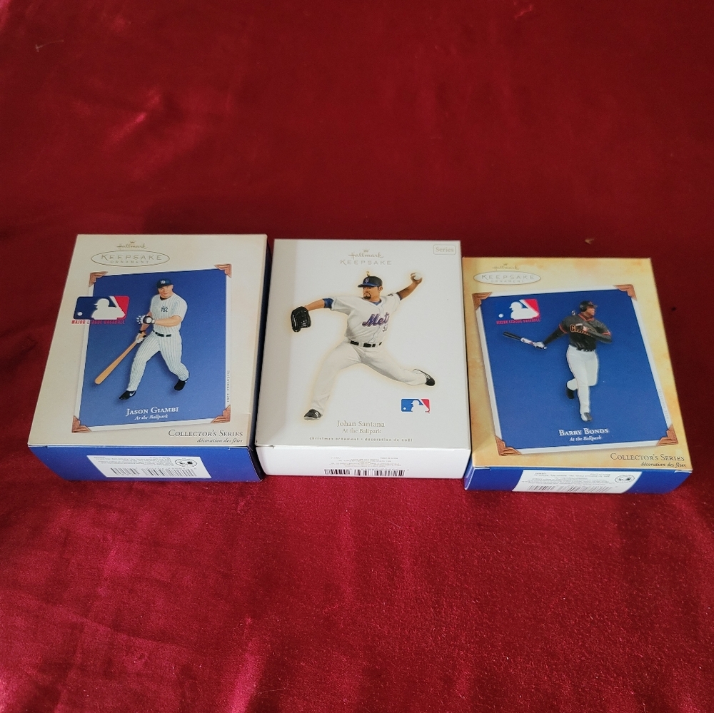 (3) Keepsake Ornament  Holliday hill. Hopalong Cassidy. Grandsons first Christma